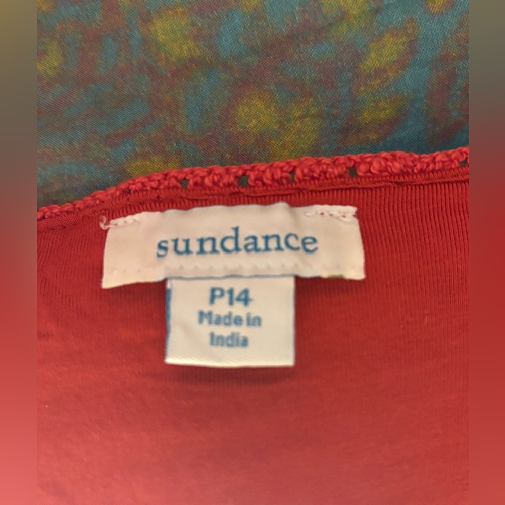 Sundance maxi dress mix media crochet detail 14P - Picture 4 of 7